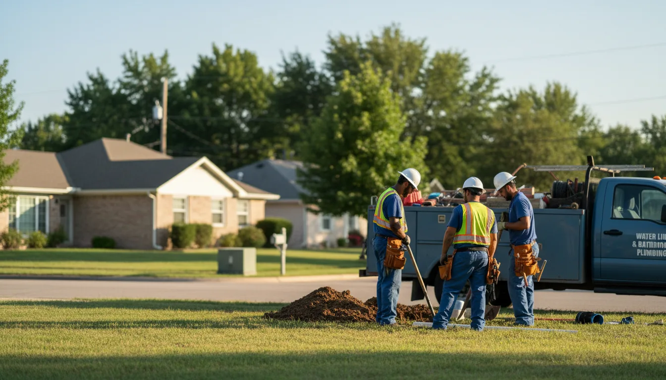 Residential water line and bathroom plumbing service in Portage, UT